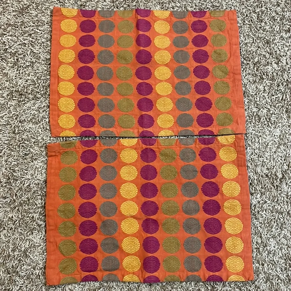 Crate & Barrel Avanti Placemat - Orange - Set of 2